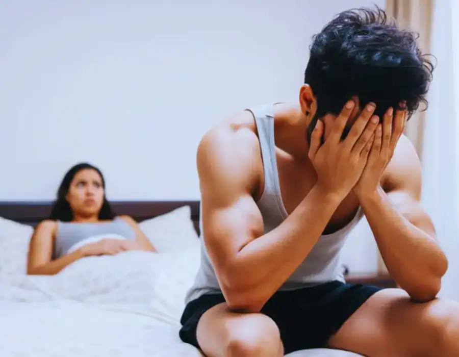 Image of upset man in need of erectile dysfunction treatment Warwickshire